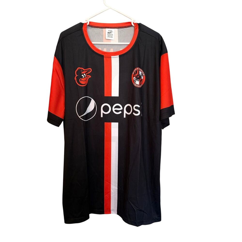 Baltimore Orioles Jersey Adult XL Black Birdland FC 2022 SGA Soccer Pepsi